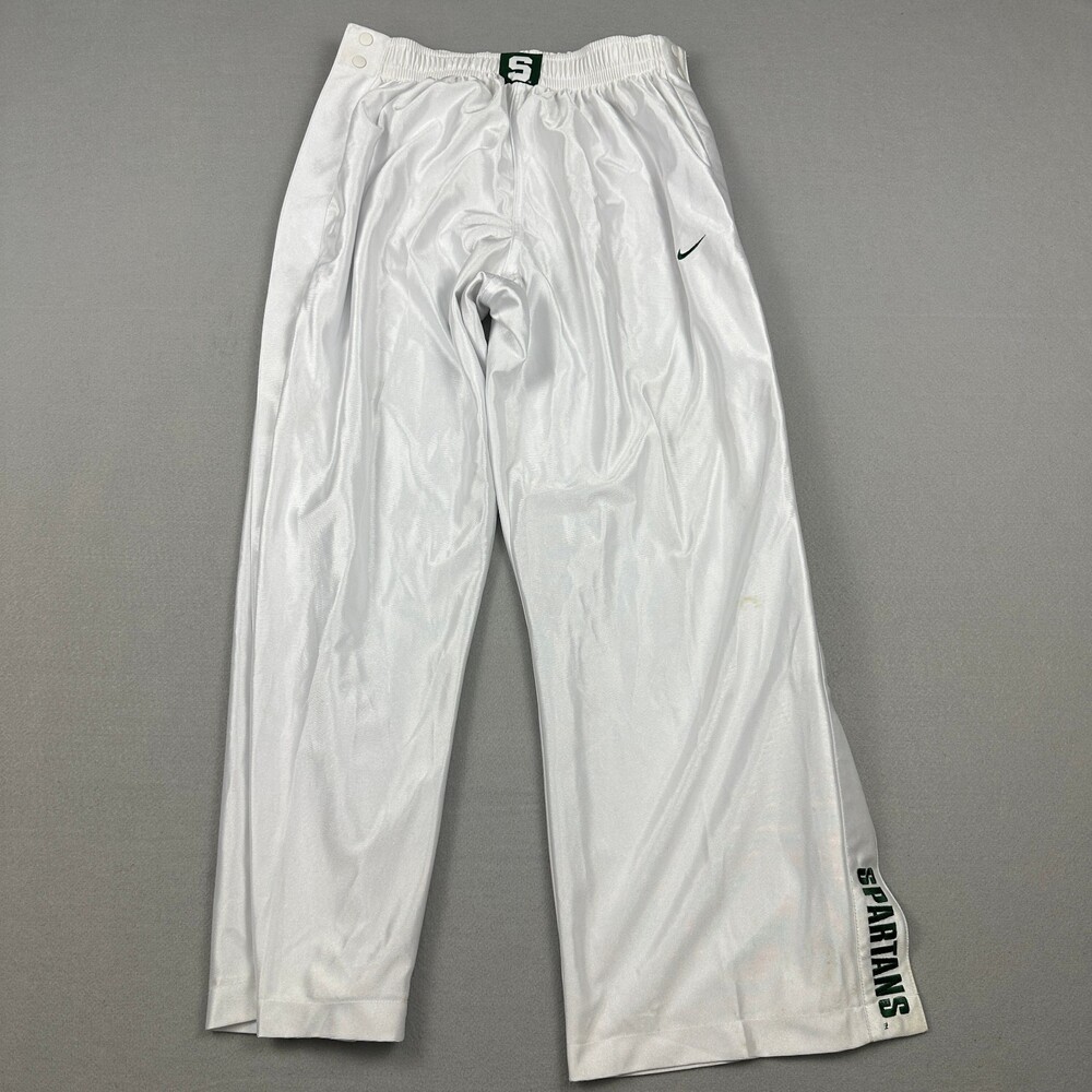 Vintage Michigan State Spartans Pants Men XL White Nike Breakaway Warm Up 90s